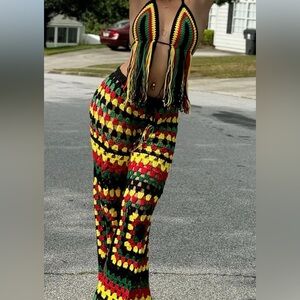 Hand made crotchet co-ord.